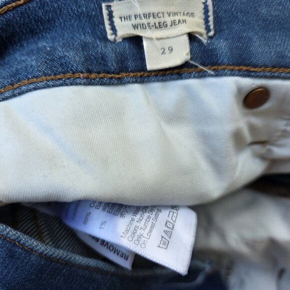 Madewell DM6256 The Perfect Vintage Wide-Leg Jeans Pants Size 29 Classic - Picture 4 of 8